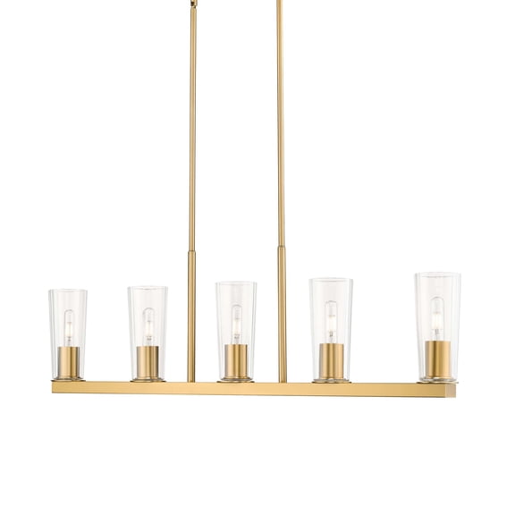 Z-Lite 826-5L Titus 5 Light 44" Wide Linear Chandelier - Gold