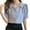 Blue, variant on Sexlip Women's Collared Short Sleeve Loose Shirt Soft Fabric Comfortable Design Daily Casual Wear White M
