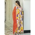 thumbnail image 5 of Janasya Women's Multicolor Cotton Embellished Floral Printed Dress with Pant and Dupatta, 5 of 5