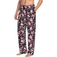 thumbnail image 2 of Uemuo Daisies Flowers Pattern Men's Wide Leg Palazzo Lounge Pants with Pockets Light Weight Loose Comfy Casual Pajama Pants-Large, 2 of 9