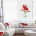 thumbnail image 1 of Bright Hand drawn Red Rose Sketch - Floral Canvas Art Print, 1 of 3