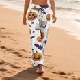 thumbnail image 4 of Women's Comfy Pajama Pants Halloweens Cute Print Pjs Pants with Pockets Cozy Pjs Bottoms Lounge Pants, 4 of 7