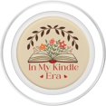 thumbnail image 2 of Amante de los libros en mi era Kindle Floral PopSockets PopGrip MagSafe, 2 of 5