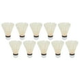 thumbnail image 3 of Badminton Blanc, Plume Forte de Vitesse Moyenne 12Pcs Élasticité Formation Qualité Badminton Kit Table Fibre Usure Preuve pour Intermédiaire pour la Forme Physique, 3 of 8