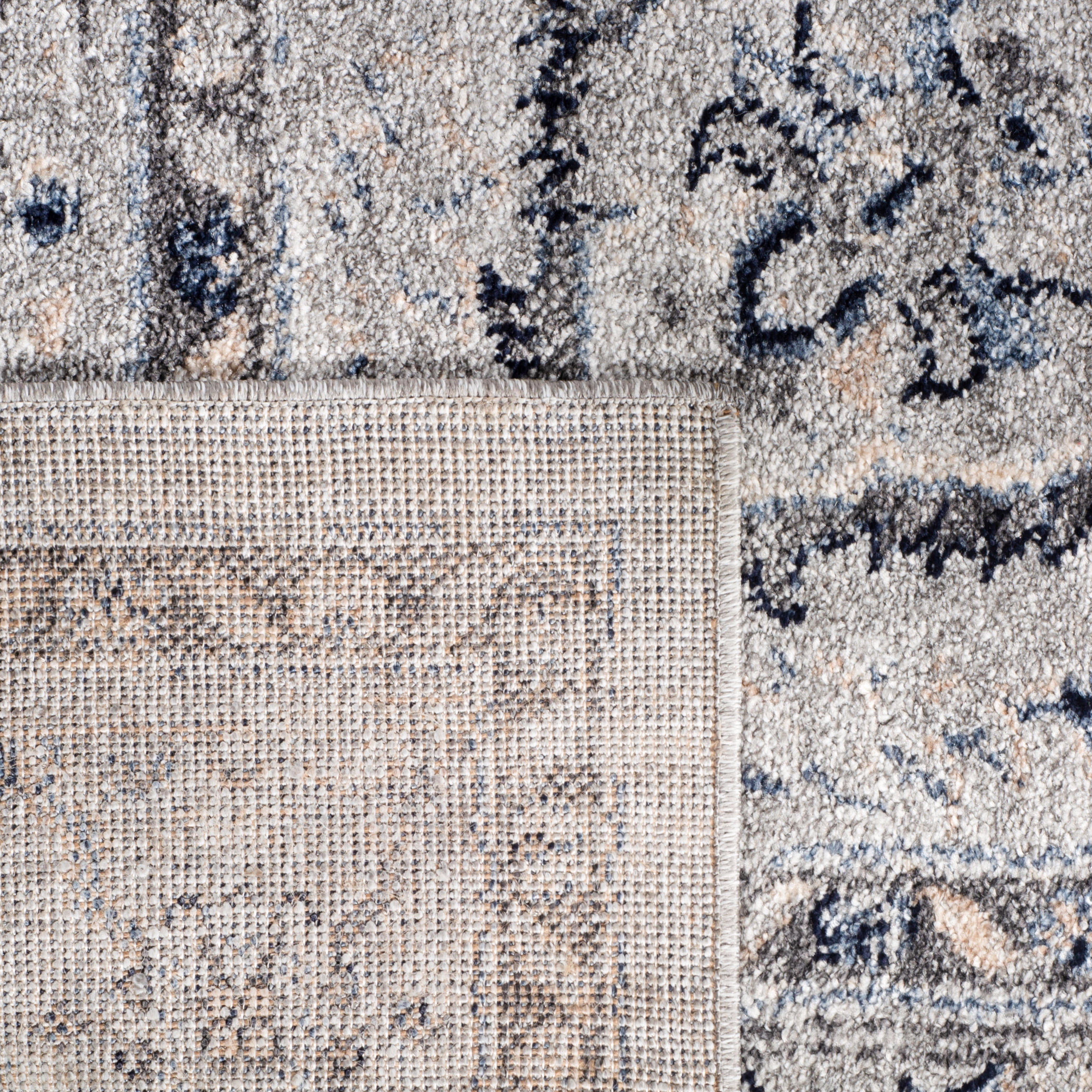 SAFAVIEH Charleston Zharko Floral Area Rug, Gray/Dark Gray, 8' x 8' Square