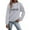 Light Gray, variant on Atogsazn Womens Hoodies Casual Long Sleeve Letter Printed Hooded Sweatshirt Fall Loose Pullover Tops Clothing Khaki XXXL Fashion