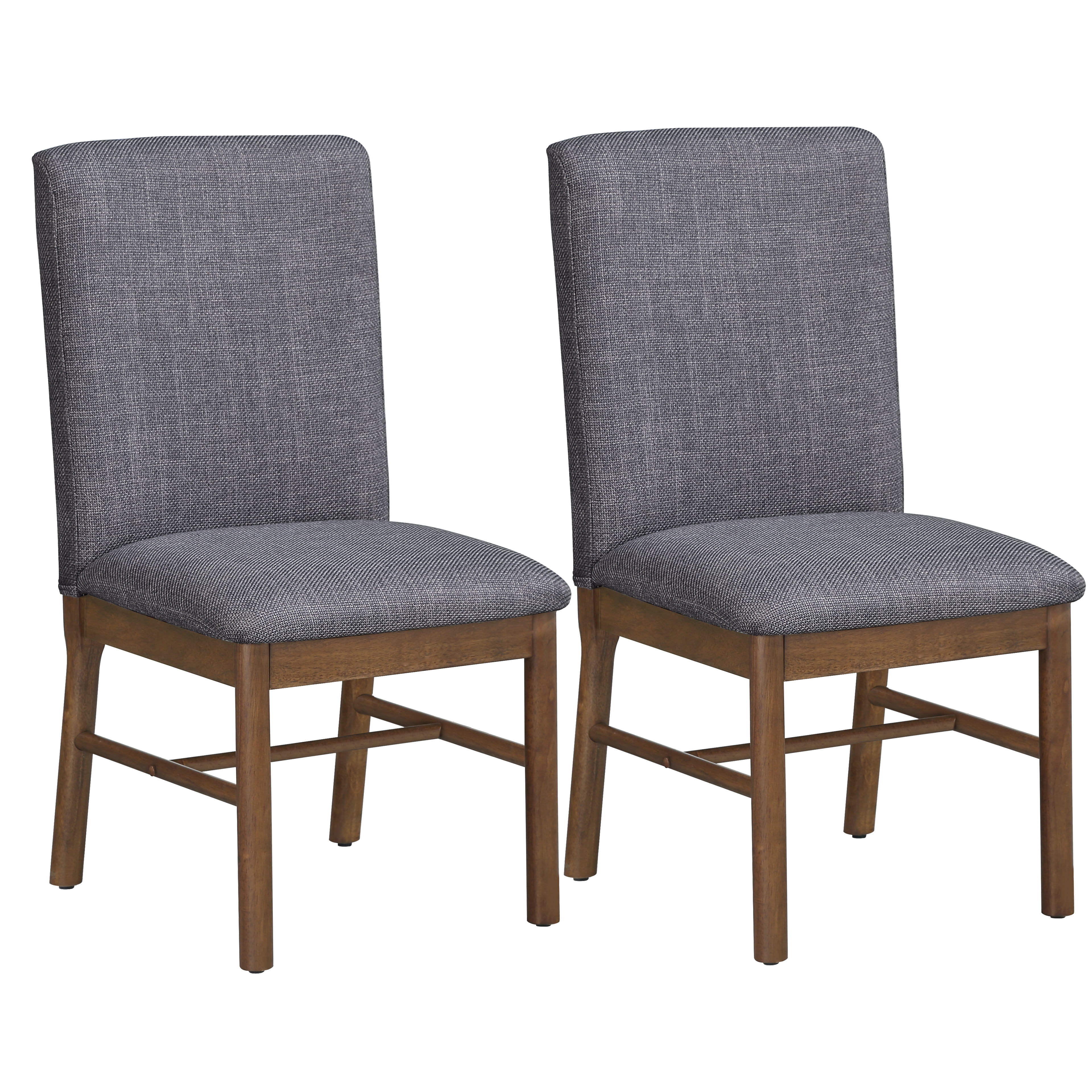 Better Homes & Gardens Reading Tall Dining Chair 2 Pack, Walnut and Gray