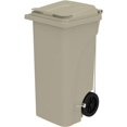 thumbnail image 5 of Safco 32 Gallon Plastic Step-On Receptacle 32 gal Capacity - Foot Pedal, Lightweight, Easy to Clean, Handle, Wheels, Mobility - 37" Height x 21.3" Width x 20" Depth - Plastic - Tan - 1 Carton, 5 of 5
