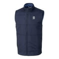 thumbnail image 2 of Men's Cutter & Buck  Navy Detroit Tigers Big & Tall Stealth Hybrid Quilted Windbreaker Full-Zip Vest, 2 of 3
