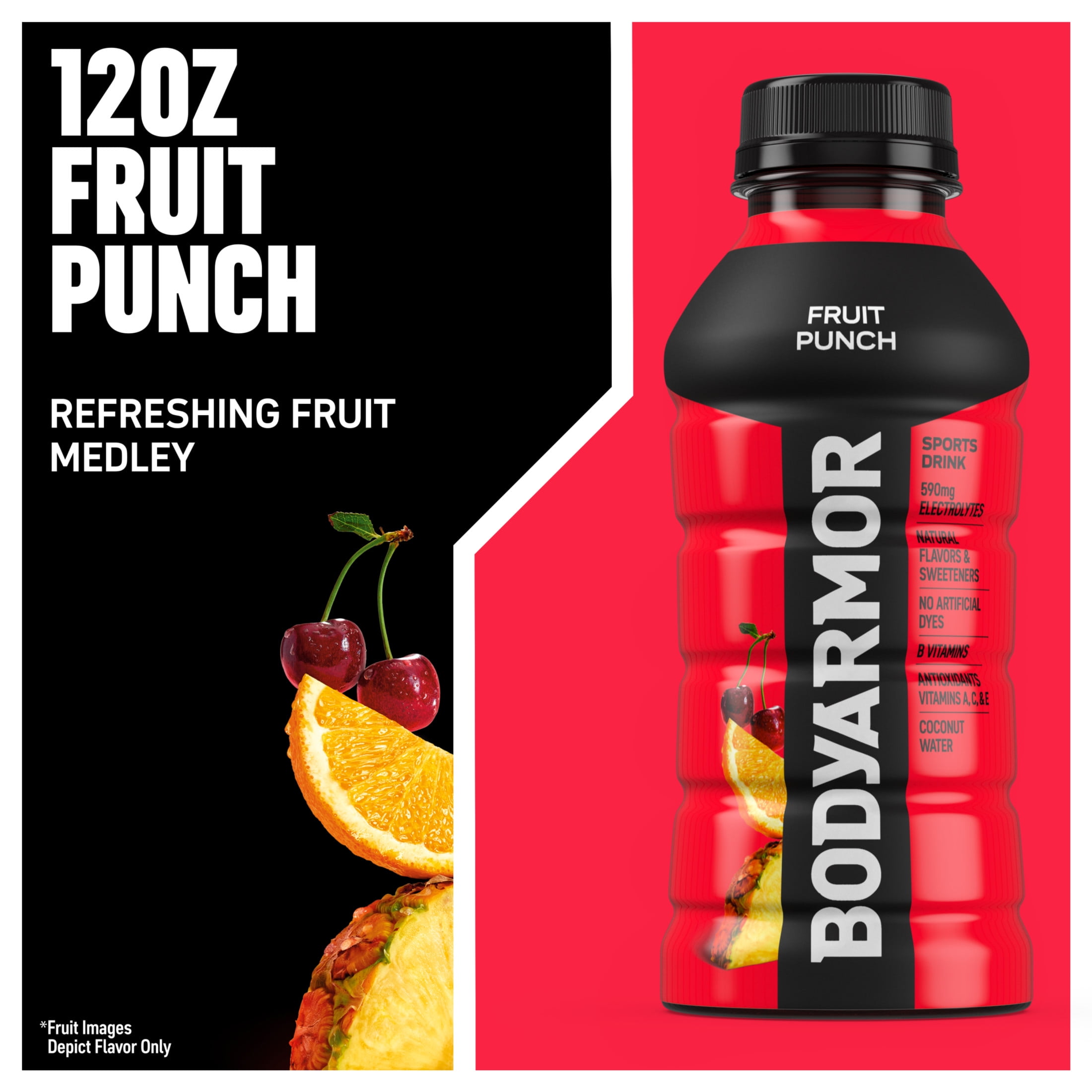 Aubade アブソリュートリー ワイルド ボディ BODYARMOR Fruit Punch Sports Drink, 12 Fl. Oz., Multi-Pack