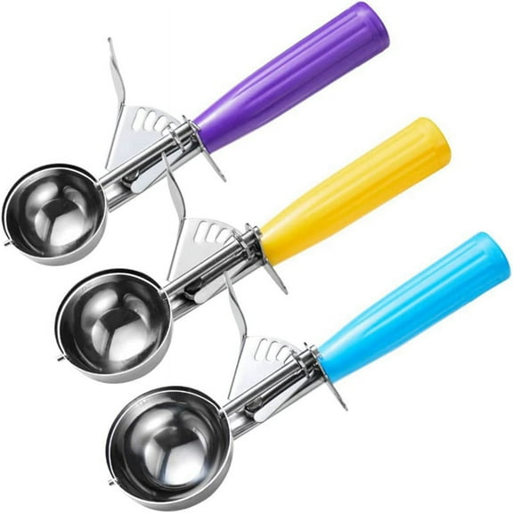 Divided Scoops, 3-Piece Cookie Spoon, Ice Cream Scoop, Cutlery Scoop, Cupcake Scoop