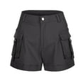 thumbnail image 3 of Shorts for Women Summer Elastic High Waisted Hiking Camping Casual Jean Shorts with Pockets XS-XL, 3 of 9