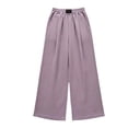 thumbnail image 3 of Otqutp Girls Casual Linen Pants High Waist Wide Leg Flowy Trousers Cute Pull On Jogger Sweatpants Trendy Beach Trousers Y2k Outfit, 3 of 8