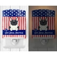 thumbnail image 2 of Caroline's Treasures BB3007CNL PatrioticFrench Bulldog Black White Ceramic Night Light, 6x4x3", multicolor, 2 of 2