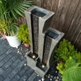 thumbnail image 3 of 39.76''H Water Fountain Outdoor Indoor 2 Columns Waterfall Garden Fountains Modern Floor-Standing Water Feature with LED Light and Pump for Home Office Garden Patio, 3 of 7
