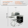 thumbnail image 3 of KFFKFF Folding Portable Cook Table with Cupboard, Silver, 3 of 9
