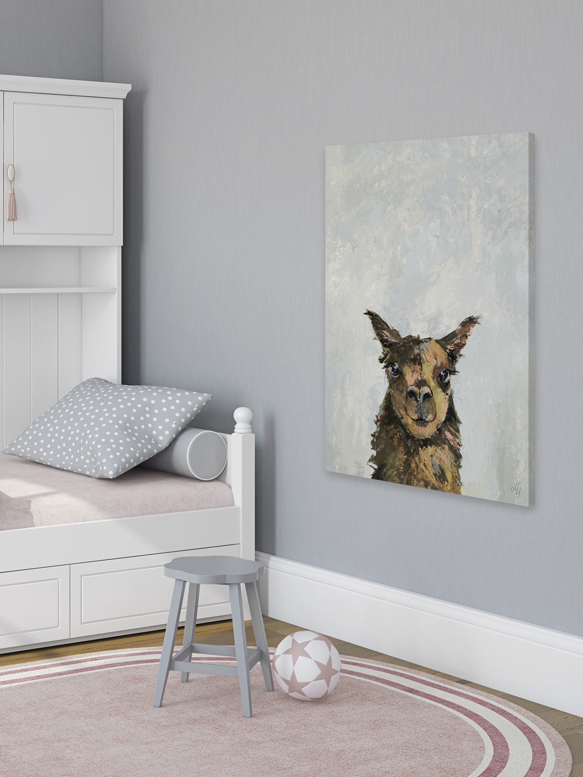 Marmont Hill Naughty Llama II Canvas Wall Art