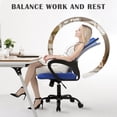 thumbnail image 3 of CL.HPAHKL Mesh Office Chair with Wheels, Ergonomic Desk Chair Comfortable Computer Chair with Lumbar Support Armrest Executive Rolling Swivel Adjustable Task Chair for Home Office, Blue, 3 of 7