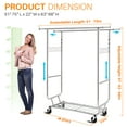 HOKEEPER 600 lbs Heavy Duty Clothing Garment Rack with Shelves