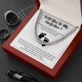 thumbnail image 3 of Will You Be My Godfather Necklace For Godfather from Mummy and Daddy, Cuban Link Chain - Stainless Steel/ Yellow Plated - Message Card & Gift Box, 3 of 5