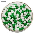 thumbnail image 1 of HEVIRGO 1000Pcs Transparent Hollow Gelatin Empty Separated Medical Powder Capsule Shells, 1 of 11