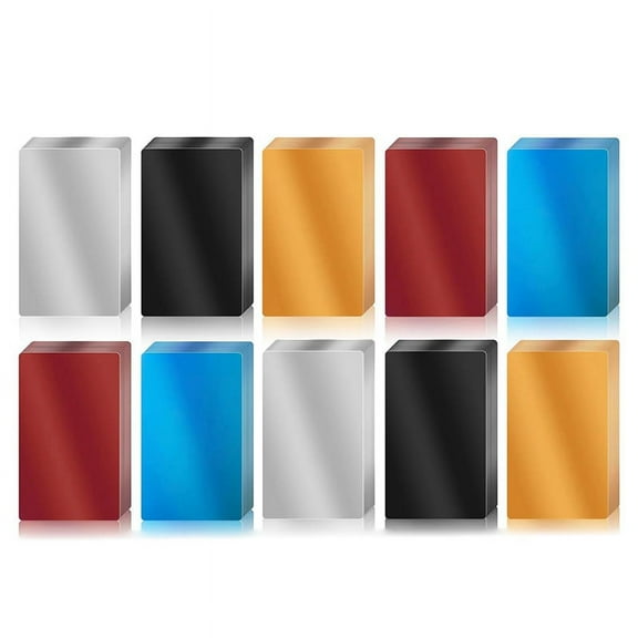 100 Pcs Metal Engraving Blanks Colorful Aluminum Sheet Laser Engraving Business Card DIY Gift Cards 86x54