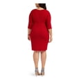 thumbnail image 2 of ALEX EVENINGS Womens Red Long Sleeve Short Body Con Cocktail Dress Plus 16W, 2 of 2