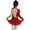 Red, variant on Kids Girls Long Sleeve Mesh Figure Ice Skating Dress
