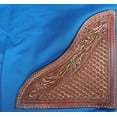 thumbnail image 3 of Derby Originals Hay Bale Bag Large 600D Waterproof with Leaf & Basket Hand Tooled Leather Accents 44" x 20" x 16" - Blue/Turquoise, 3 of 3