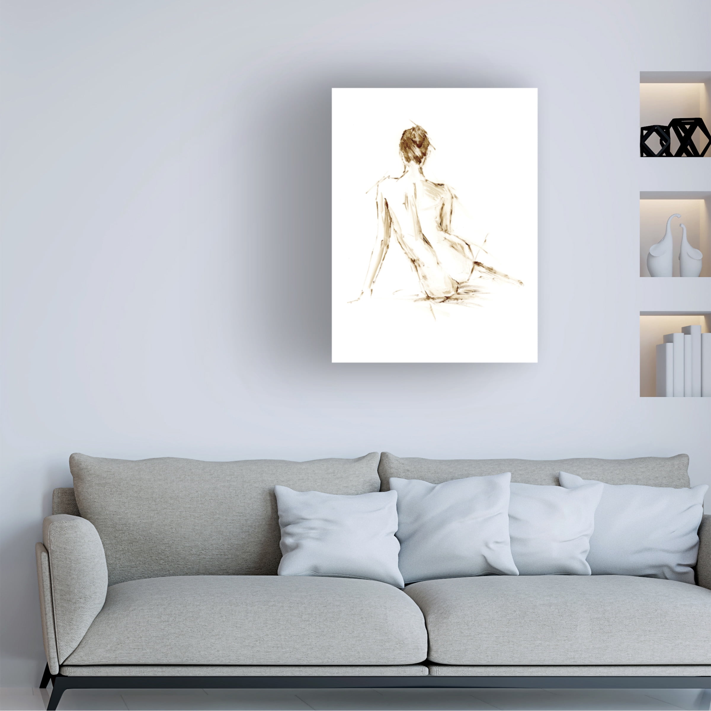 Ethan Harper 'Drybrush Figure Study II' Canvas Art