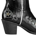 thumbnail image 4 of Ferwind Women's Embroidery Western Cowgirl Boots Female Adult Black 12, 4 of 8