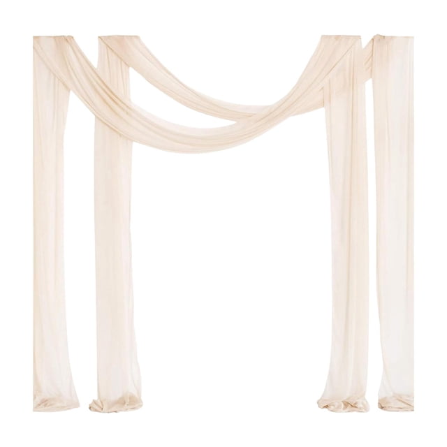 Mesa de gasa con arco de boda Soledad cubierta de mesa de comedor 75 cm x 600 cm