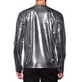thumbnail image 3 of CAMISETAS DE HOMBRE INSPIRE CHIC Cuello Redondo Manga Larga Top Brillante S Gris, 3 of 7