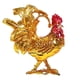 thumbnail image 1 of Figura de gallo de la suerte en caja de baratijas de metal esmaltado, figura de animal para niñas o mujeres Dorado, 1 of 9
