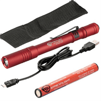 Streamlight 66137 Stylus Pro Flashlight with USB Cord, Red