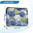 thumbnail image 3 of Quilted Laptop Sleeve for 13-16 Inch Laptops Protective Laptop Case Cover Lightweight Travel & Office Essentials Blue and Green Roses Pattern, 3 of 8