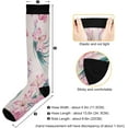 thumbnail image 3 of Coolnut 1 Pack Flower Pattern Compression Socks for Women Men Knee High Stocking for Running,Athletic,Medical, 3 of 6