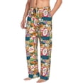 thumbnail image 2 of Haiem Retro Summer Stamp Men's Pajama Pants Ultra Lightweight Pjs Bottoms Sleepwear Bottom Pants with Pocket Drawstring-Medium, 2 of 9