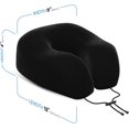 thumbnail image 4 of Memory Foam Travel Pillow - Airplane Neck Rest & Plane Accessories (Black), 4 of 8