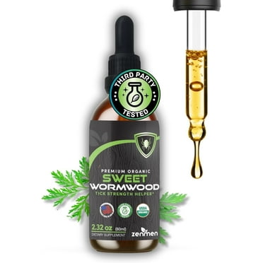 Zenmen Organic Sweet Wormwood Tincture - for Immune Support, Antioxidants, 2.32 oz, Unisex, USA-Made
