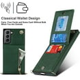 thumbnail image 5 of Crossbody Case for Samsung Galaxy S21 5G Case with Card Holder,Galaxy S21 Wallet Case for Women Girl PU Leather Flip Cover Lanyard Strap Magnetic Clasp Kickstand ID Credit Card 6.2",Green, 5 of 9