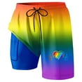 thumbnail image 5 of WILLBEST Board Shorts Men Swim Trunks with Compresssion Liner Inseam Board Shorts Bathing Suit with Pockets 251, 5 of 5
