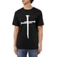 thumbnail image 1 of Christian Jesus Nail Cross Men's Cotton T-Shirts Casual Basic Crew Neck Tshirts Short Sleeve Fashion Tee Shirts,, 1 of 6