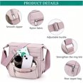 thumbnail image 6 of Sunyuer Multi-Pocket Waterproof Nylon Crossbody Bag for Women, Lightweight Adjustable Strap Shoulder Messenger Bag Large Capacity Daily Purse for Travel Shopping Work, 6 of 8