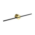 thumbnail image 2 of 100Fens Towel Rack Luxury Brushed Gold Single Nordic Bathroom Towel Bar 3 Towel Bar Wall-Mounted (Color : Black Seat Gold Pole,Siz, 2 of 6