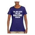 thumbnail image 2 of Wild Bobby I'm Just Here For The Halftime Show Sports Women Graphic T-Shirt, Purple, 3X-Large, 2 of 5