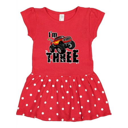 

Inktastic Monster Truck 3rd Birthday Gift Toddler Girl Dress