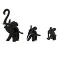 thumbnail image 3 of GlassOfVenice Murano Glass Elephant Family - Black, 3 of 4