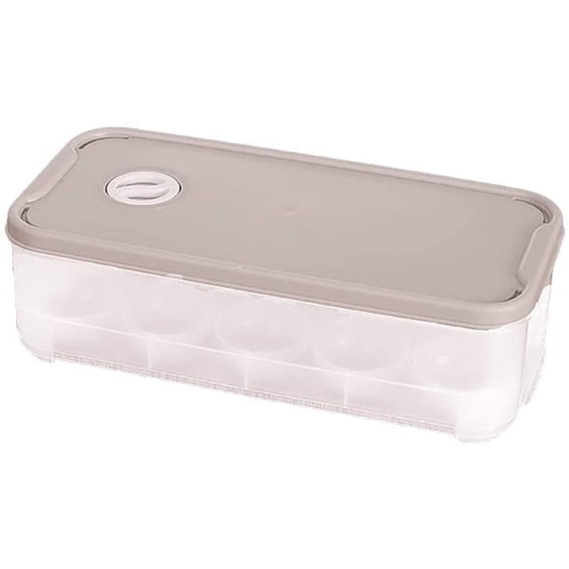 Contenedor de huevos para refrigerador, 10 huevos apilables con tapas, organizador de plástico para el refrigerador, contenedores transparentes para la organización del refrigerador