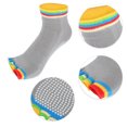 thumbnail image 4 of 4 Pairs Half Finger Toe Socks Men Women Non Slip Sticky Five Finger Socks for Yoga Daily Fit Mutlicolor Light Gray, 4 of 7